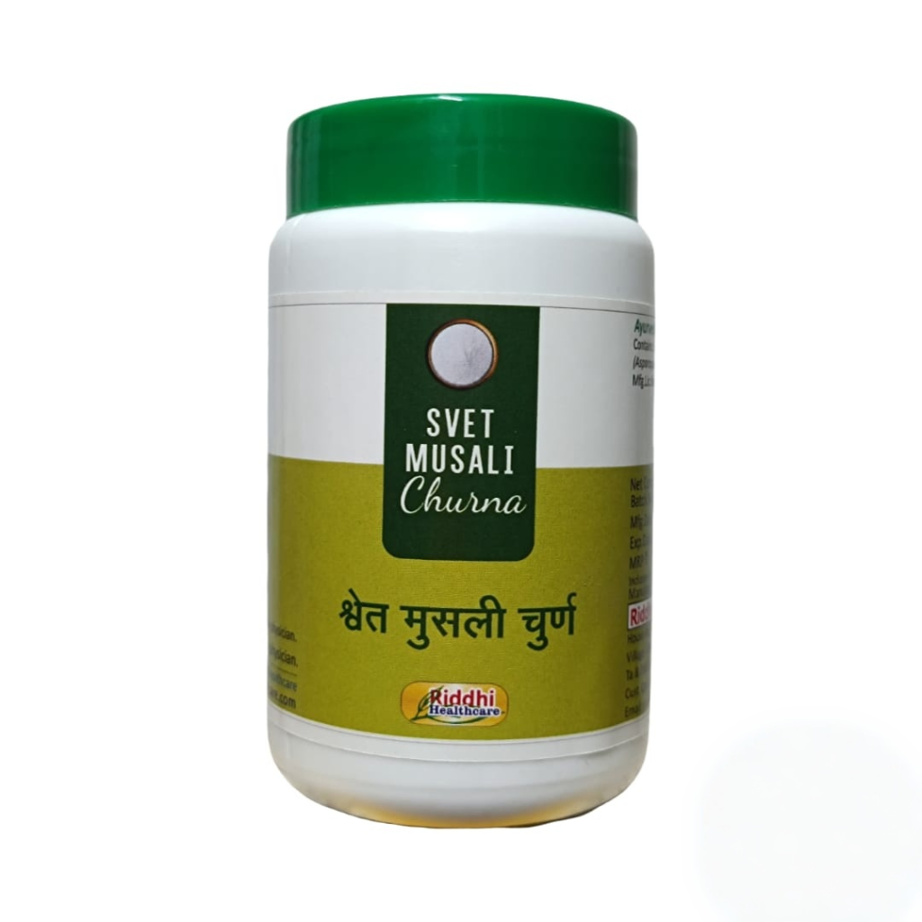 Riddhi Healthcare Original Safed Musli Powder - Safed Musli Churna, Ayurvedic Supplement for Vigor and Stamina