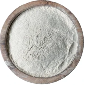 Pure Shatavari Churna powder in wooden bowl – Ayurvedic herbal supplement